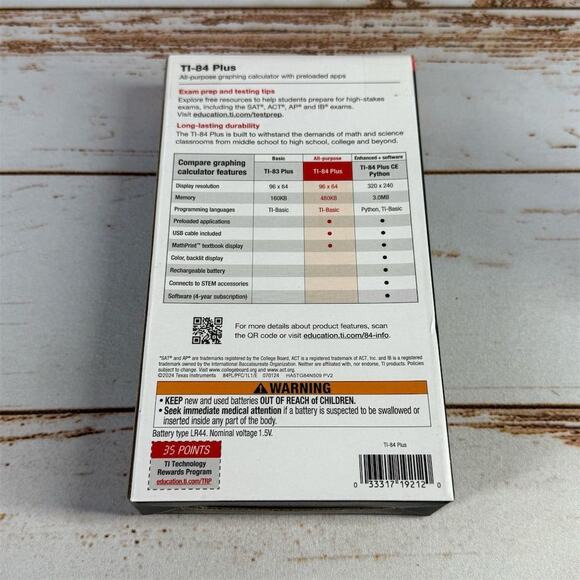 Texas Instruments TI-84 Plus Graphing Calculator Black - Picture 2 of 2